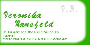 veronika mansfeld business card